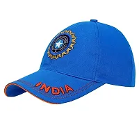 CLASSYMESSI Men's and Women's India Cricket Cap Genuine Quality Original Cap for All Cricket Fans Sports Cap (RED Blue)-thumb3