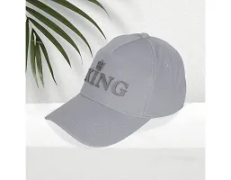 Baseball Combo Caps for Mens and Womens UV- Protection Stylish Cotton Blend King Caps Men for All Sports Caps for Boys and Girls (Black  Grey)-thumb2