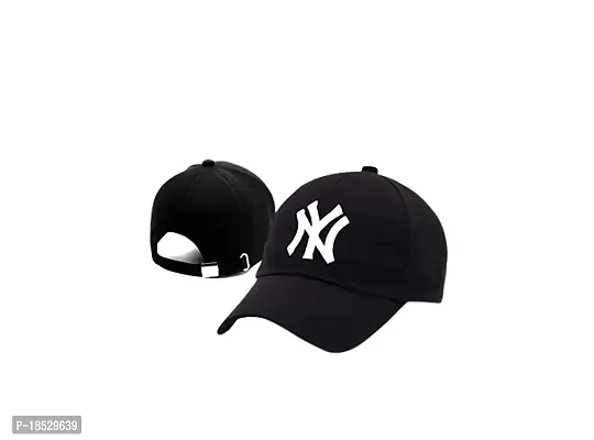 Cap Combo Pack of 2 Baseball Caps for Men and Women Stylish Unisex Cotton Blend Caps Men for All Sports Cricket Running Dating Love Gifts Hat for Boys and Girls (Black (AE) Black (NY))-thumb4