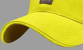 EDIKO Cap Combo Pack of 2 Cotton Cap for Men's and Women's (Black  Yellow)-thumb4