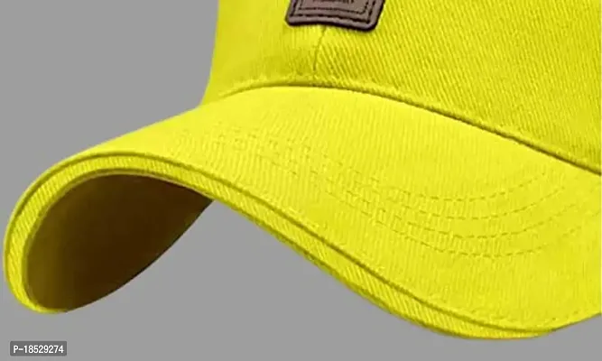 EDIKO Cap Combo Pack of 2 Cotton Cap for Men's and Women's (Black  Yellow)-thumb5