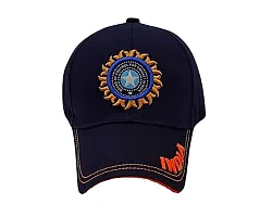 CLASSYMESSI Men's and Women's India Cricket Cap Genuine Quality Original Cap for All Cricket Fans Sports Cap (Black)-thumb2