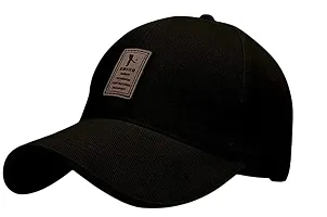 EDIKO Cap Combo Pack of 2 Cotton Cap for Men's and Women's (Black  Orange)-thumb2
