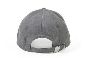 CLASSYMESSI Unisex Caps Genuine Cotton Jeans in Light Weight Stylish Solid Baseball Cap Casual, Workouts, Sports, Party, (Grey)-thumb4