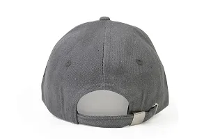 CLASSYMESSI Baseball Self Design Unisex Caps Genuine Cotton Jeans in Light Weight Stylish Solid Cap Fit for Men and Women (Grey)-thumb4