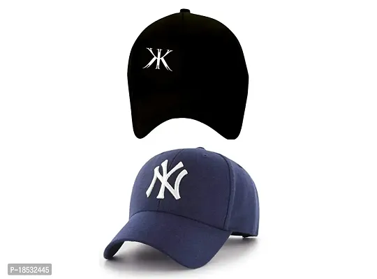 Cap Combo Pack of 2 Baseball Caps for Men and Women Stylish Unisex Cotton Blend Caps Men for All Sports Football Cricket Running