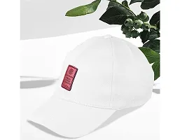 CLASSYMESSI Men's and Women's Baseball Cap Adjustable Buckle Free Sizes Cotton Caps for All Indoor Outdoor Activities (White Orage)-thumb3