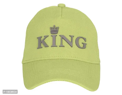 Baseball Combo Caps for Mens and Womens UV- Protection Stylish Cotton Blend King Caps Men for All Sports Caps for Boys and Girls (Light Green  Light Green)-thumb3