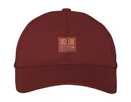 CLASSYMESSI Caps Fit for Mens and Womens Quick Drying Adjustable UV- Protection Baseball Stylish Pure Cotton Caps Men - Maroon-thumb1