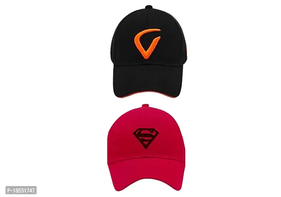 Cap Combo Pack of 2 Baseball Caps for Men and Women Stylish Unisex Cotton Blend Caps Men for All Sports Football Cricket Running Dating Love Gifts Hat