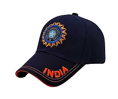 CLASSYMESSI Men's and Women's India Cricket Cap Genuine Quality Original Cap for All Cricket Fans Sports Cap (RED Black)-thumb2