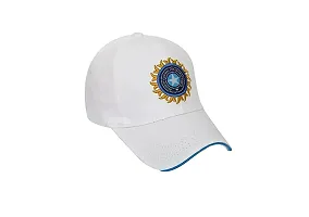 Baseball Caps for Men and Women VIRAT Cotton Blend Caps Men for All Sports Workouts Gym Running Cricket Caps for Boys and Girls Use (IND White Black)-thumb4