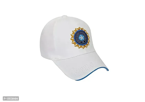 Baseball Caps for Men and Women VIRAT Cotton Blend Caps Men for All Sports Workouts Gym Running Cricket Caps for Boys and Girls Use (IND White Black)-thumb5