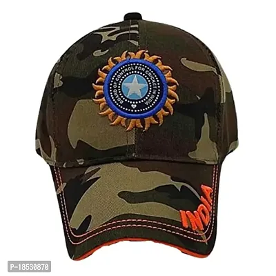 CLASSYMESSI Men's and Women's India Cricket Cap Genuine Quality Original Cap for All Cricket Fans Sports Cap (RED Army)-thumb2