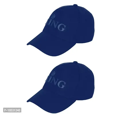 Baseball Combo Caps for Mens and Womens UV- Protection Stylish Cotton Blend King Caps Men for All Sports Caps for Boys and Girls (Blue  Blue)