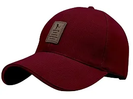 EDIKO Cap Combo Pack of 2 Cotton Cap for Men's and Women's (Maroon  Grey)-thumb1