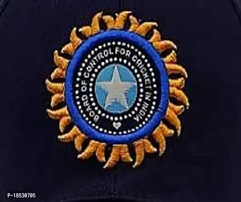 CLASSYMESSI Men's and Women's India Cricket Cap Genuine Quality Original Cap for All Cricket Fans Sports Cap (Black)-thumb2