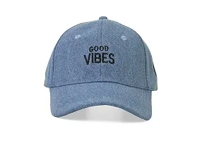 Baseball Self Design Unisex Cap for Men and Women Genuine Cotton Jeans in Light Weight Stylish Cap (Light Blue)-thumb4