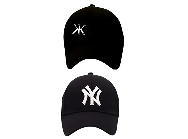 Cap Combo Pack of 2 Baseball Caps for Men and Women Stylish Unisex Cotton Blend Caps Men for All Sports Football Cricket Running Dating Love Gifts Hat