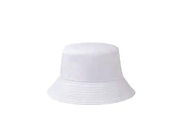 CLASSYMESSI Combo Pack of 2 Bucket Hat White Shade Black Bucket Hats for Men and Women Cotton Hats for Girls Wide Brim Floppy (White  Cow)-thumb4