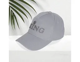 Baseball Combo Caps for Mens and Womens UV- Protect Stylish Cotton Blend King Caps Men for All Sports Caps for Boys and Girls (Grey  Blue  RED)-thumb1