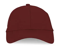 Baseball Combo Caps for Mens and Womens UV- Protection Stylish Cotton Blend Caps Men for All Fashions Caps for Boys and Girls (Black  Maroon)-thumb1