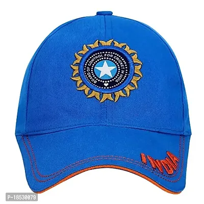 CLASSYMESSI Men's and Women's India Cricket Cap Genuine Quality Original Cap for All Cricket Fans Sports Cap (Blue)-thumb0