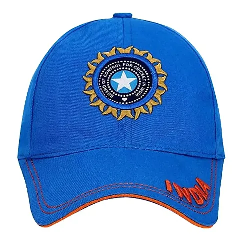 Men's and Women's India Cricket Cap Original Quality Head Caps for Men Unisex Mens Cap Branded with Adjustable Buckle Caps Men for All Sports Cricket Caps for Men Women Fans Sports Caps