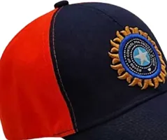 CLASSYMESSI Men's and Women's India Cricket Cap Genuine Quality Original Cap for All Cricket Fans Sports Cap (RED Black)-thumb4