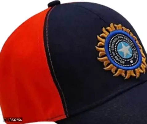 CLASSYMESSI Men's and Women's India Cricket Cap Genuine Quality Original Cap for All Cricket Fans Sports Cap (RED Black)-thumb5