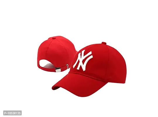 Baseball Caps for Men and Women VIRAT Cotton Blend Caps Men for All Sports Workouts Gym Running Cricket Caps for Boys and Girls (Red Black)-thumb5