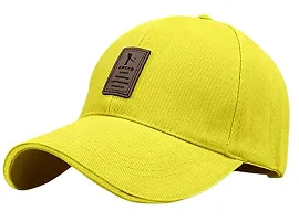 EDIKO Cap Combo Pack of 2 Cotton Cap for Men's and Women's (Black  Yellow)-thumb2