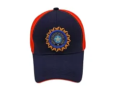 CLASSYMESSI Men's and Women's India Cricket Cap Genuine Quality Original Cap for All Cricket Fans Sports Cap (RED Black)-thumb1