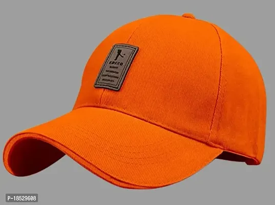 EDIKO Cap Combo Pack of 2 Cotton Cap for Men's and Women's (Black  Orange)-thumb2