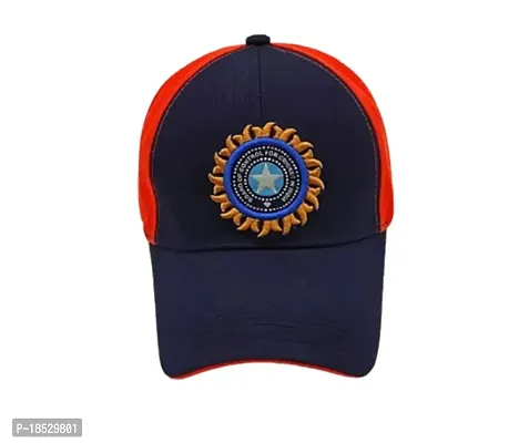 CLASSYMESSI Men's and Women's India Cricket Cap Genuine Quality Original Cap for All Cricket Fans Sports Cap (RED Blue)-thumb2