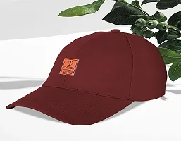 CLASSYMESSI Caps Fit for Mens and Womens Quick Drying Adjustable UV- Protection Baseball Stylish Pure Cotton Caps Men - Maroon-thumb4