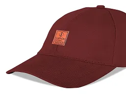 CLASSYMESSI Caps Fit for Mens and Womens Quick Drying Adjustable UV- Protection Baseball Stylish Pure Cotton Caps Men - Maroon-thumb3