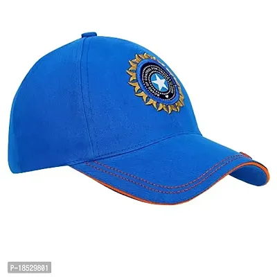 CLASSYMESSI Men's and Women's India Cricket Cap Genuine Quality Original Cap for All Cricket Fans Sports Cap (RED Blue)-thumb3