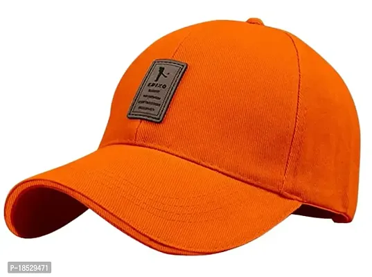 EDIKO Cap Combo Pack of 2 Cotton Cap for Men's and Women's (White  Orange)-thumb2