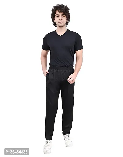 Stylish Cotton Solid Track Pant For Men-thumb0