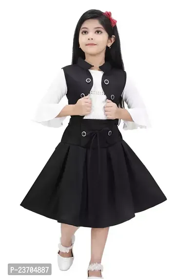 Trendy Cotton Fit And Flare Dress For Girls