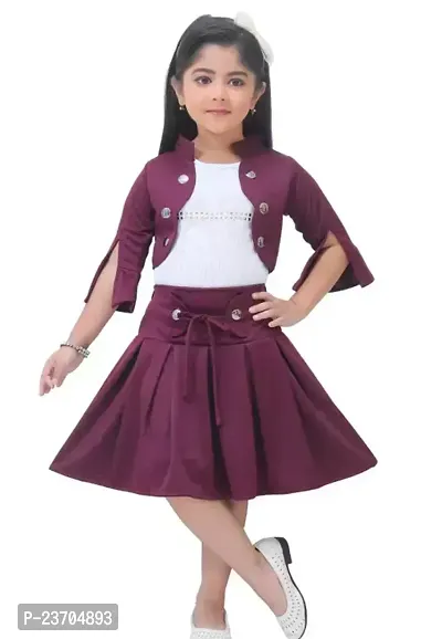 Trendy Cotton Fit And Flare Dress For Girls-thumb0