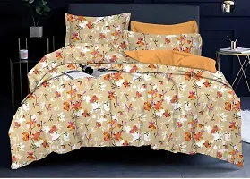 Trendy Polycotton Printed Double Bedsheet With Pillow Cover-thumb4