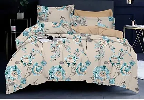 Trendy Polycotton Printed Double Bedsheet With Pillow Cover-thumb2