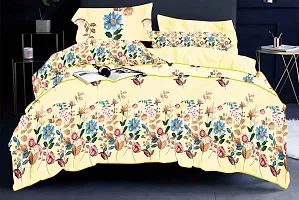 Trendy Polycotton Printed Double Bedsheet With Pillow Cover-thumb2