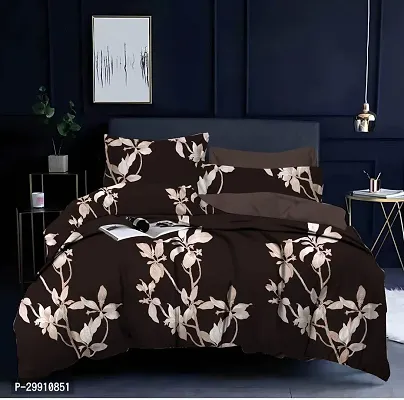 Trendy Polycotton Printed Double Bedsheet With Pillow Cover-thumb0