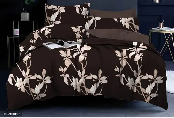 Trendy Polycotton Printed Double Bedsheet With Pillow Cover-thumb3