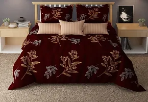 Trendy Polycotton Printed Double Bedsheet With Pillow Cover-thumb2