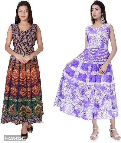 Reliable Printed Cotton Kurta For Women- Pack Of 2-thumb0