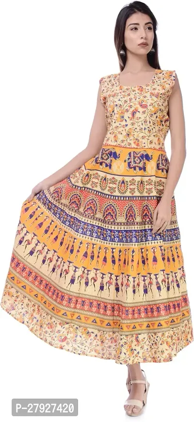 Designer Jaipuri Printed Cotton Kurtas For Women-thumb0